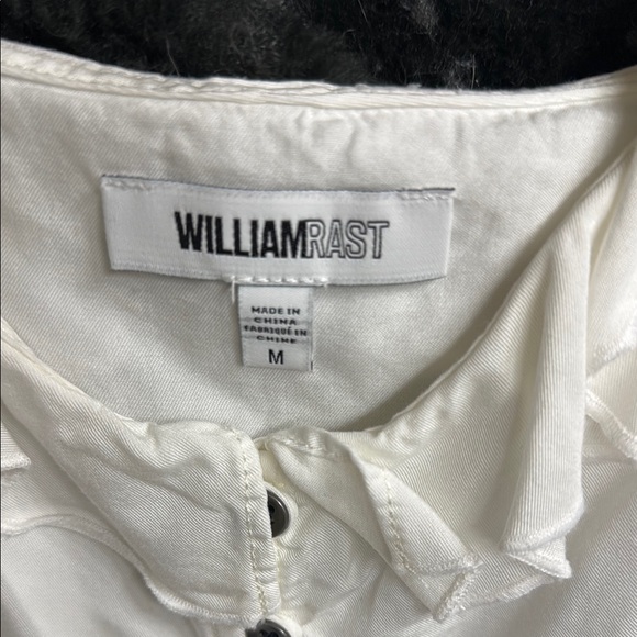 William Rast White Ruffled Blouse - Picture 2 of 3